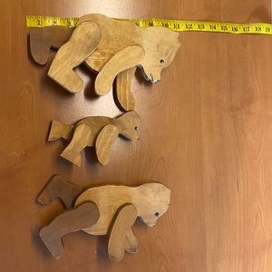 Wooden Set of Bears (3)